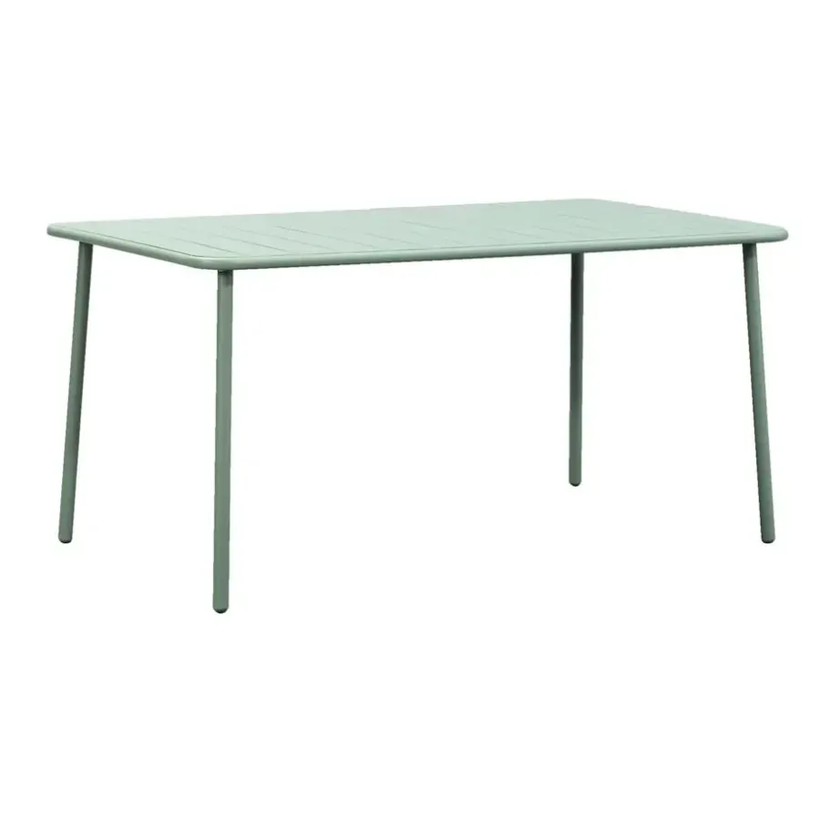 Leen Bakker Tuintafel Vence - metaal lichtgroen - 72x150x90 cm