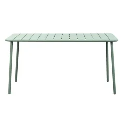 Leen Bakker Tuintafel Vence - metaal lichtgroen - 72x150x90 cm
