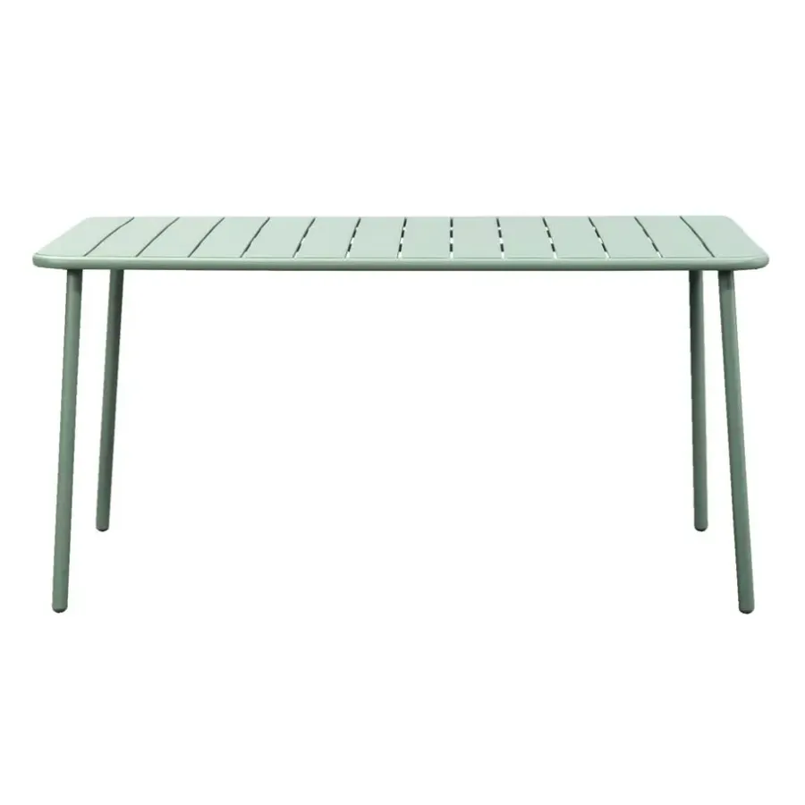Leen Bakker Tuintafel Vence - metaal lichtgroen - 72x150x90 cm