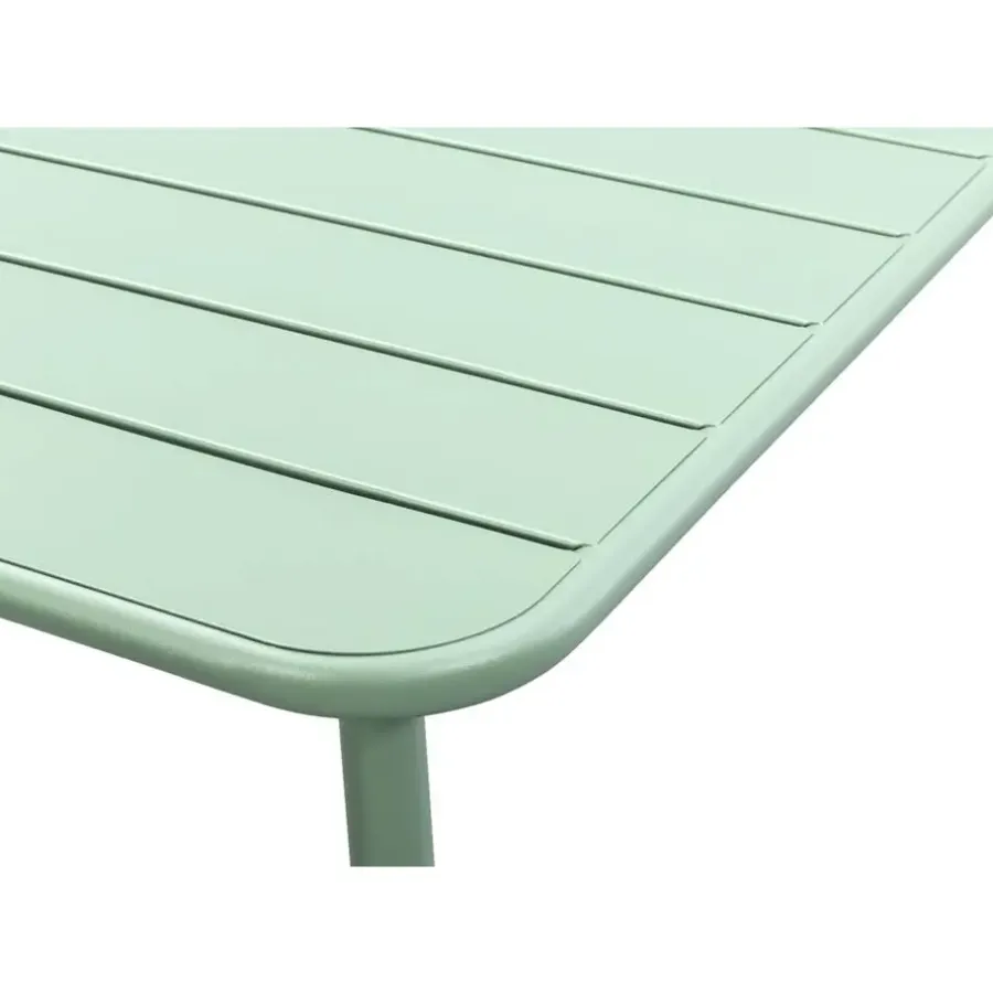 Leen Bakker Tuintafel Vence - metaal lichtgroen - 72x150x90 cm