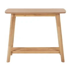 Beliani TULARE - Consoletafel - Lichte houtkleur - Rubberhout