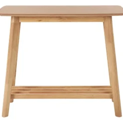 Beliani TULARE - Consoletafel - Lichte houtkleur - Rubberhout