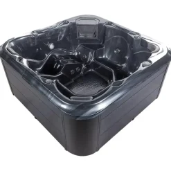 Zwembaden En Accessoires-Beliani TULAROSA - Whirlpool buitenbad - Grijs - 210 x 210 cm - Acryl