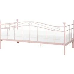 Beliani TULLE - Eenpersoonsbed - Roze - 90 x 200 cm - Metaal