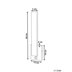 Beliani TUMMEL - Wandlamp - Zwart - Ijzer