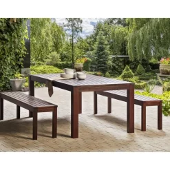Beliani TUSCANIA - Tuintafel - Donkerhout - 100 x 180 cm - Eucalyptushout