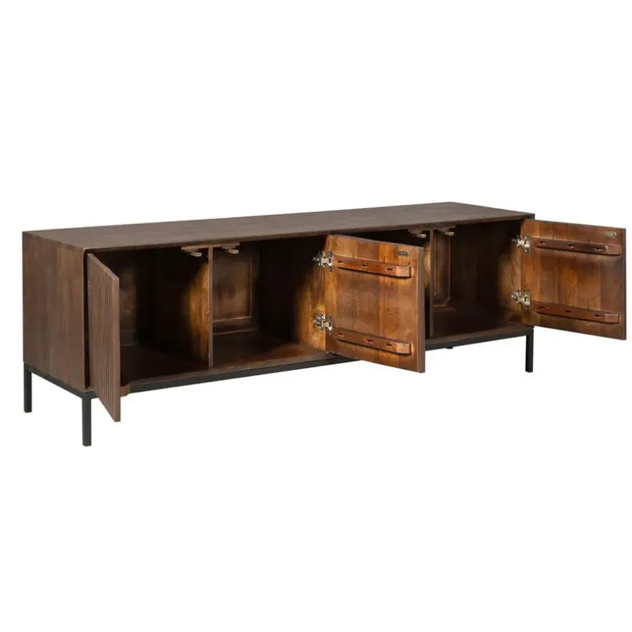Tv Meubels-StarFurn Tv-meubel Bruin Hout - 165x45x55cm - Madison
