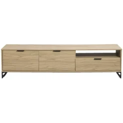 Leen Bakker TV-meubel Lucca - eikenkleur - 46x185x48 cm