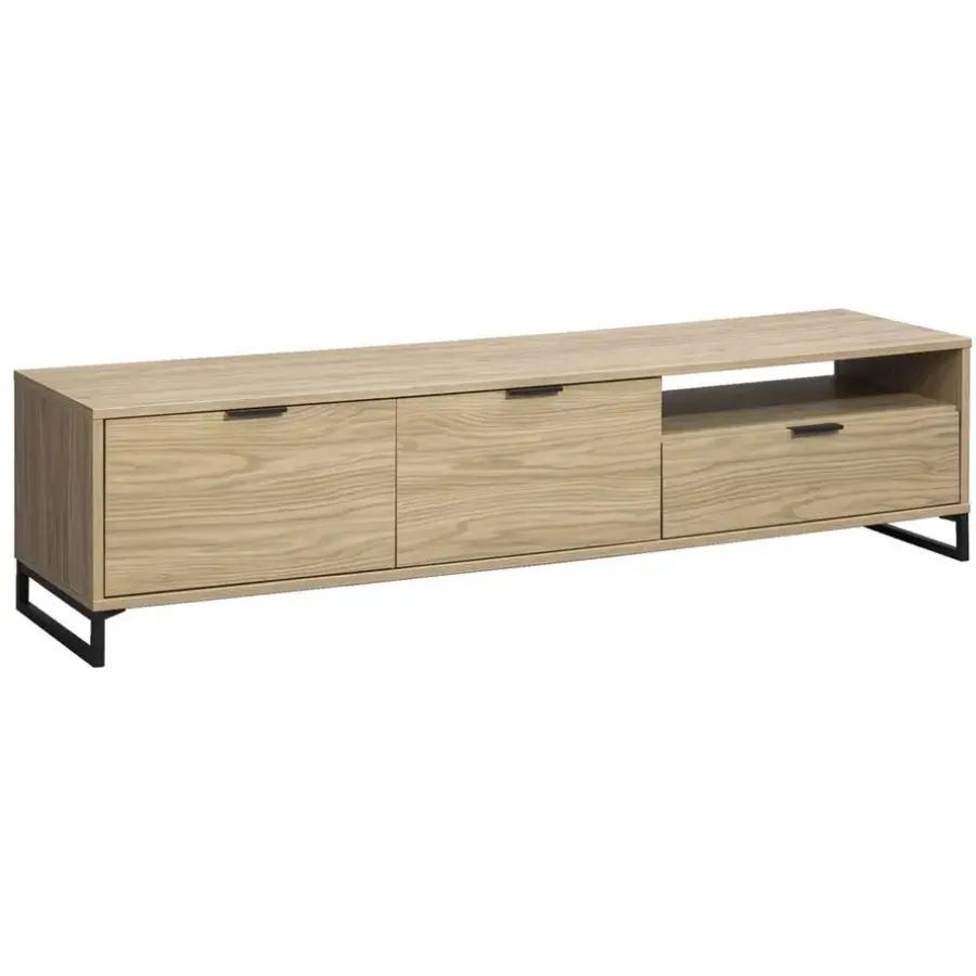 Leen Bakker TV-meubel Lucca - eikenkleur - 46x185x48 cm