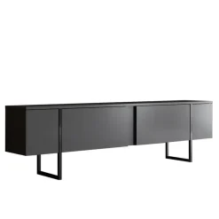 Tv Meubels-Arabic House Tv-Meubel Luxe Melamine Antraciet Zwart
