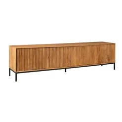 Tv Meubels-StarFurn Tv-meubel Naturel Hout - 210x45x55cm - Madison