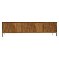 Tv Meubels-StarFurn Tv-meubel Naturel Hout - 210x45x55cm - Madison