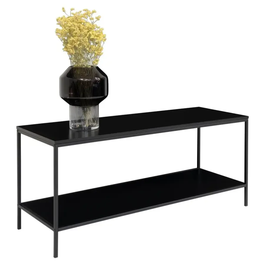 Tv Meubels-House Nordic Tv-Meubel Zwart - Metaal & Melamine - Kast Vita