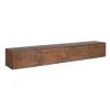 Tv Meubels-StarFurn Tv-meubel Zwevend Bruin Hout - 240x35x30cm - Vision