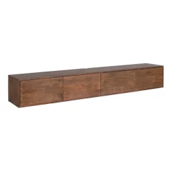 Tv Meubels-StarFurn Tv-meubel Zwevend Bruin Hout - 240x35x30cm - Vision
