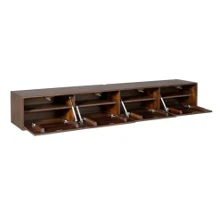 Tv Meubels-StarFurn Tv-meubel Zwevend Bruin Hout - 240x35x30cm - Vision