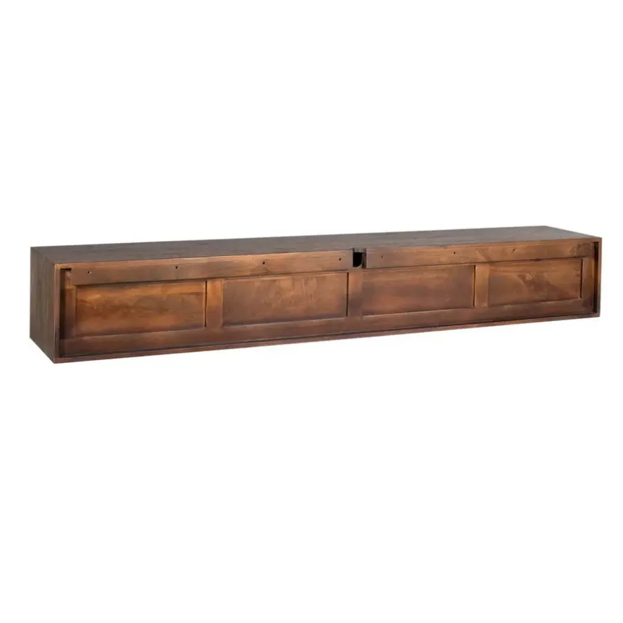 Tv Meubels-StarFurn Tv-meubel Zwevend Bruin Hout - 240x35x30cm - Vision