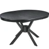 Ronde Eettafels-Leen Bakker TYMIS - Eettafel - Zwart houtkleur - 110-130x110cm - MDF