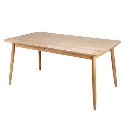 Houten Eettafels-Nordlys Uitschuifbare rechthoekige eettafel voor 6-8 personen van bruin