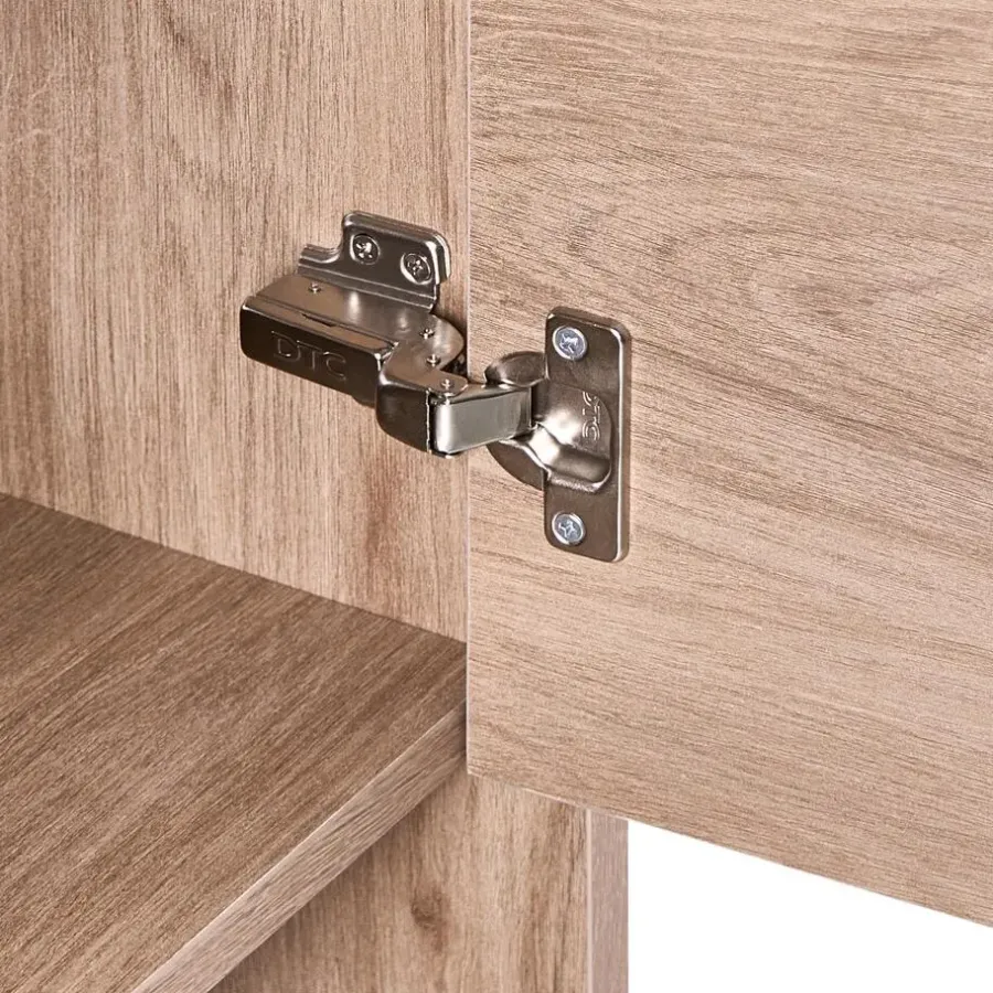 Wastafelkasten-Leen Bakker UMAYO - Wandgemonteerd meubel met wasbak - Lichtbruin - 120 cm - MDF