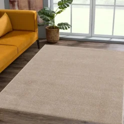 Muratap Uni Effen Laagpolig Vloerkleed Modern Beige - 300x400 CM