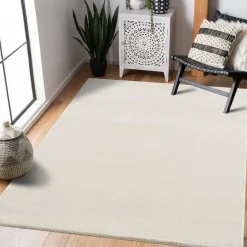 Muratap Uni Effen Laagpolig Vloerkleed Modern Creme - 300x400 CM
