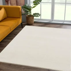 Muratap Uni Effen Laagpolig Vloerkleed Modern Creme - 300x400 CM