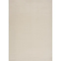 Laagpolige Vloerkleden-Muratap Uni Effen Laagpolig Vloerkleed Modern Creme - 240x340 CM
