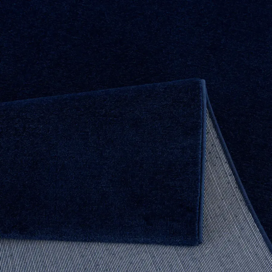 Muratap Uni Effen Laagpolig Vloerkleed Modern Donker Blauw Navy - 140x200 CM