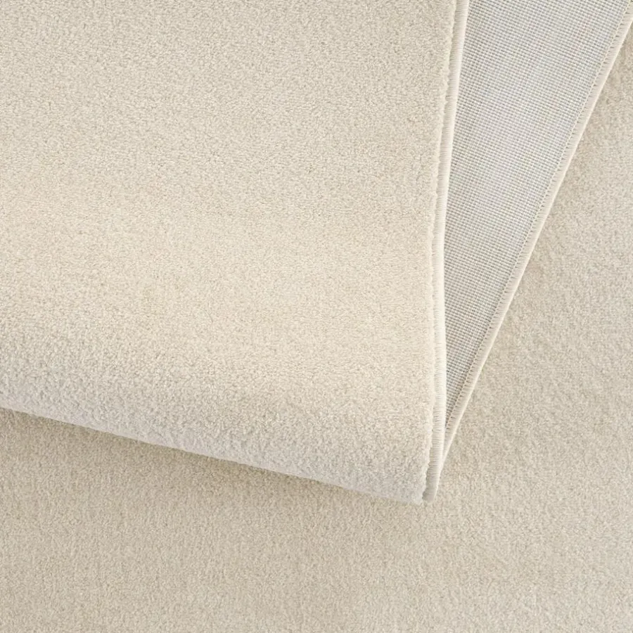 Muratap Uni Effen Laagpolig Vloerkleed Modern Creme - 140x200 CM