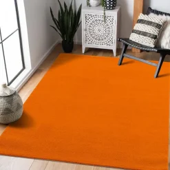 Muratap Uni Effen Laagpolig Vloerkleed Modern Oranje - 160x230 CM
