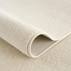 Vloerkleden|Laagpolige Vloerkleden-Muratap Uni Effen Laagpolig Vloerkleed Modern Creme - 250x250 CM Vierkant