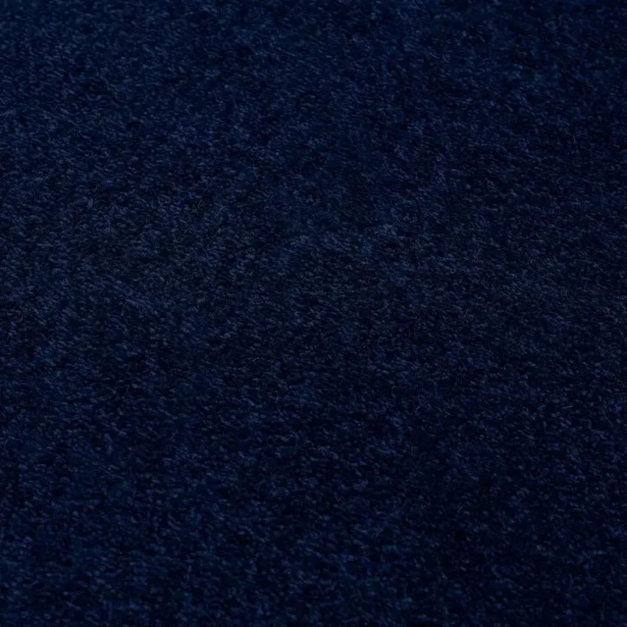 Muratap Uni Rond Effen Laagpolig Vloerkleed Modern Donker Blauw Navy - 120 CM ROND
