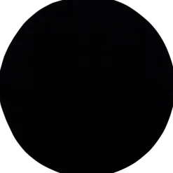 Muratap Uni Rond Effen Laagpolig Vloerkleed Modern Zwart - 120 CM ROND