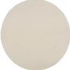 Muratap Uni Rond Effen Laagpolig Vloerkleed Modern Creme - 200 CM ROND