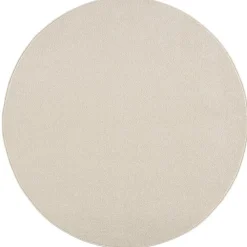 Muratap Uni Rond Effen Laagpolig Vloerkleed Modern Creme - 200 CM ROND