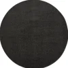 Muratap Uni Rond Effen Laagpolig Vloerkleed Modern Donker Grijs - 300 CM ROND
