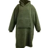 Plaids-Unique Living - Hoodie Teddy Winter Green -70x110cm
