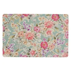 Placemats-Unique Living - Placemat Flowers - 43,5x285cm - Surf Blue