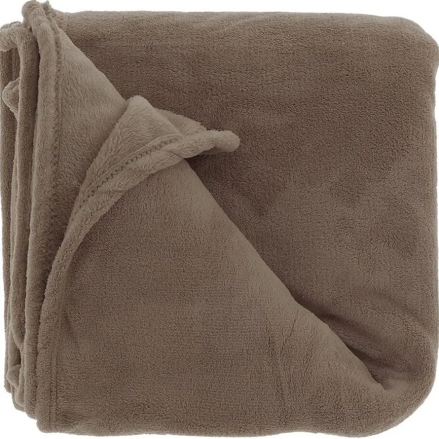 Plaids-Unique Living - Plaid Claudi Taupe - 130x160cm