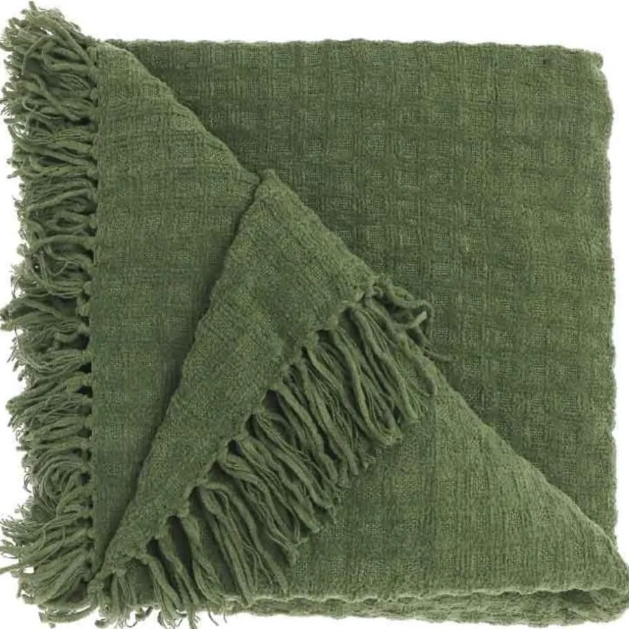 Unique Living - Plaid Verlin Winter Green -130x180cm