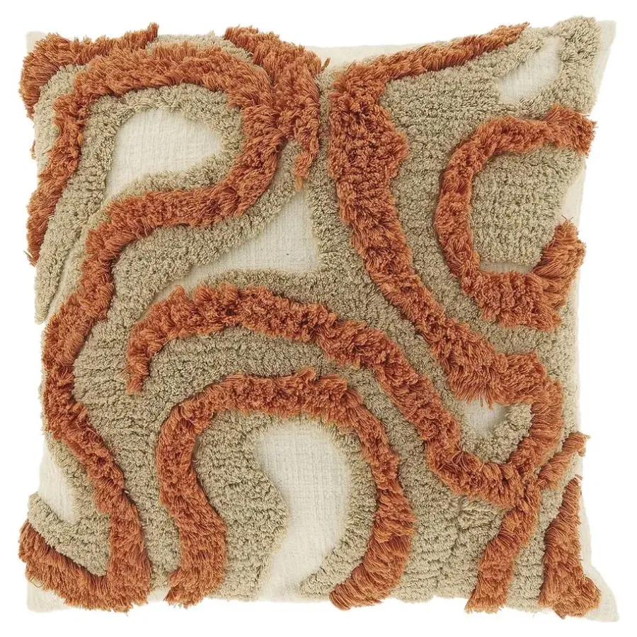 Sierkussens-Unique Living - Sierkussen Calin 45x45cm - Orange Flame