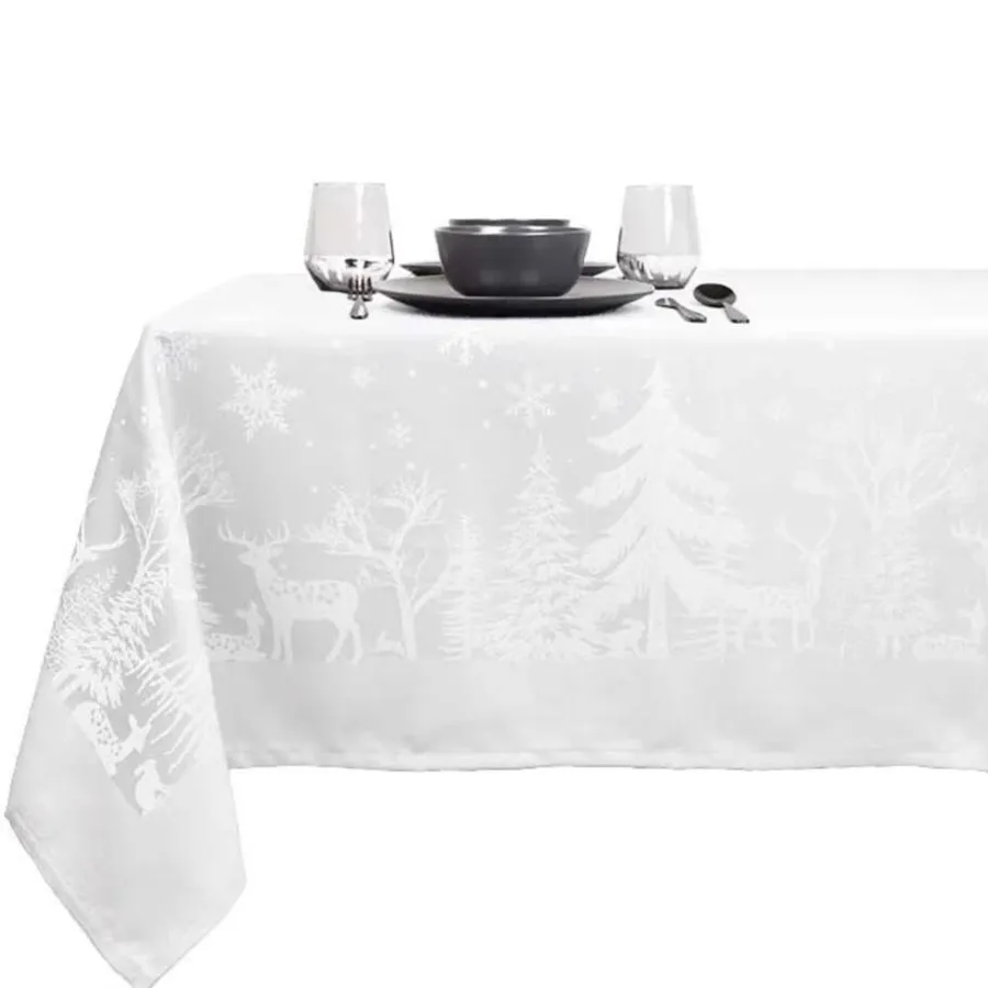 Tafellopers-Unique Living - Tafelkleed Rody - 150x300cm - White