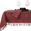 Unique Living - Tafelkleed Xmas Tartan - 150x250cm - Red