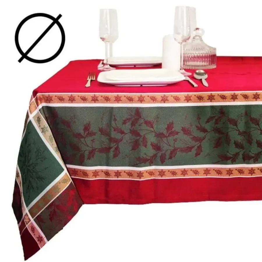 Tafellopers-Unique Living - Tafelkleed Oliver - 180x180cm - Rood