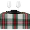 Tafellopers-Unique Living - Tafelloper Xmas Tartan - 45x150cm - White
