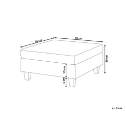 Beliani UNSTAD - Hocker - Zwart - Polyester