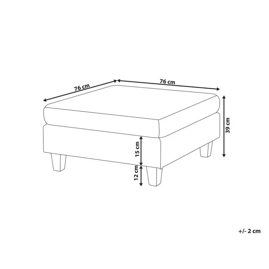Beliani UNSTAD - Hocker - Zwart - Polyester