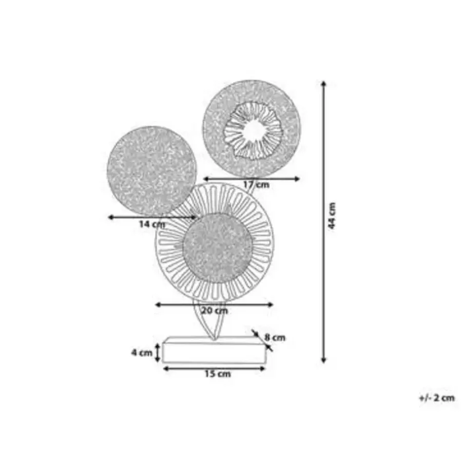 Beelden-Beliani URANIUM - Decofiguur - Zilver - Metaal