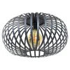 Plafondlampen-Urban Interiors Flow Plafondlamp – Zwart – Metaal - Ø40x23